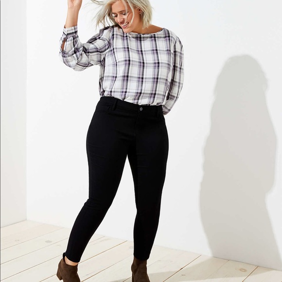 Loft Plus legging in brushed sateen/black - Picture 1 of 4